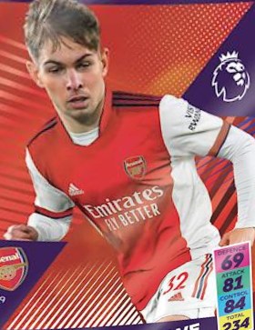 Emile Smith Rowe 2021 Panini Adrenalyn XL Premier League