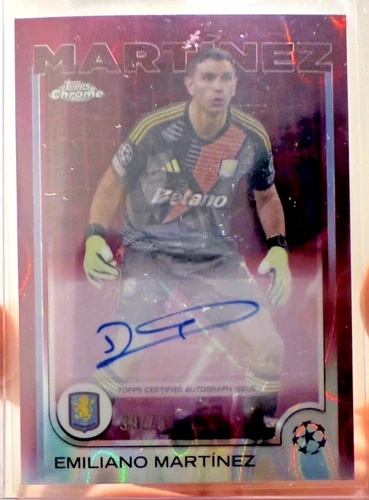 Emiliano Martinez 2024 Topps Chrome Magenta Lava Refractor /75