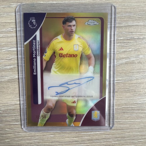 Emiliano Martinez 2026 Topps Chrome Premier League Gold Chrome /50