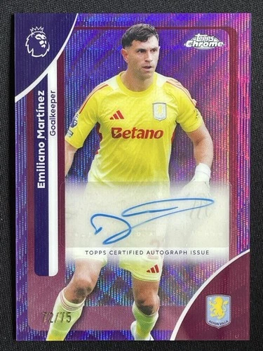 Emiliano Martinez 2026 Topps Chrome Purple Wave /75