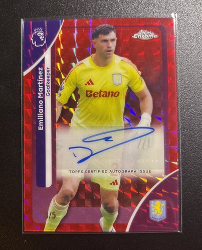 Emiliano Martinez 2026 Topps Chrome Red Chrome /5