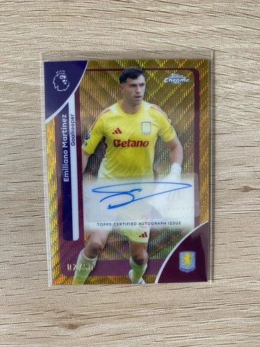 Emiliano Martinez 2026 Topps Premier League Gold Wave Refractor /50