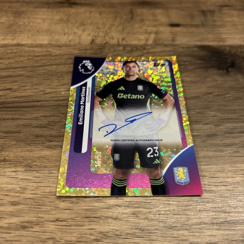 Emiliano Martinez 2025 Topps Premier League Yellow Sparkle /50