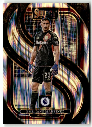 Emiliano Martinez 2024 Panini Select Premier League Flood Prizm