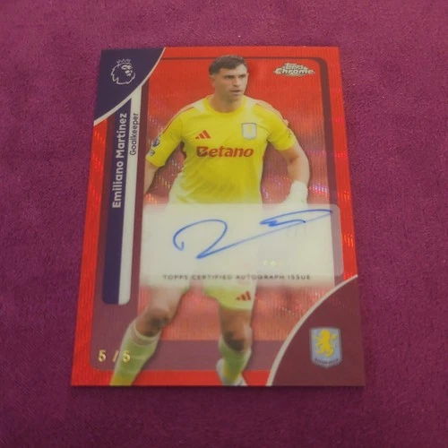 Emiliano Martínez 2026 Topps Chrome Premier League Refractor /5