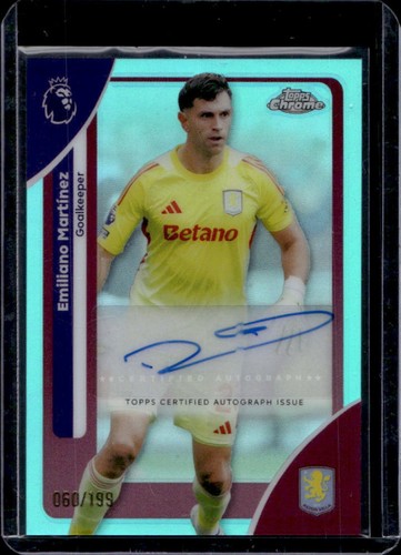 Emiliano Martínez 2026 Topps Cromo Premier League Aqua Refractor /199