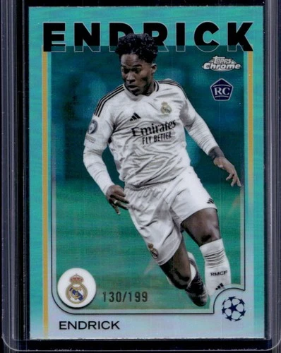 Endrick 2024 Topps Chrome UEFA Aqua Refractor /199