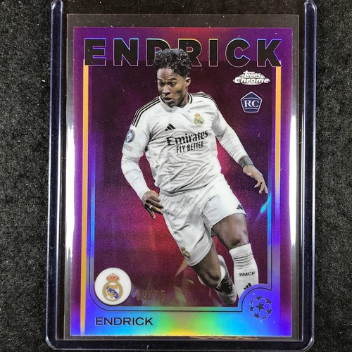 Endrick 2024 Topps Chrome UEFA Club Comp Magenta /75