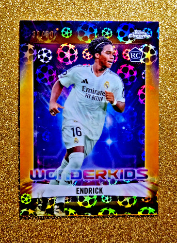 Endrick 2024 Topps Chrome UEFA Gold Refractor /50