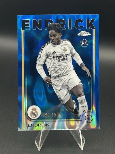Endrick 2024 Topps Chrome UEFA Lava Blue Refractor /150
