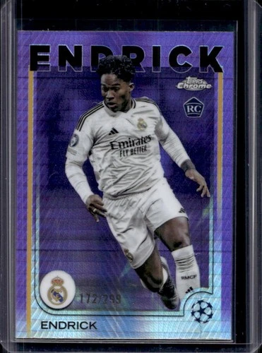 Endrick 2024 Topps Chrome UEFA Violet Prism Refractor /299
