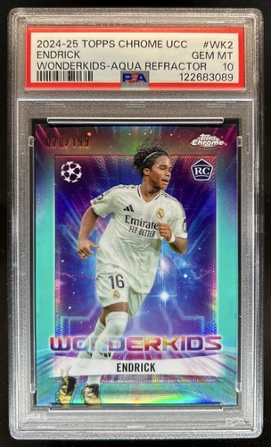 Endrick 2024 Topps Chrome UEFA Water Refractor /199