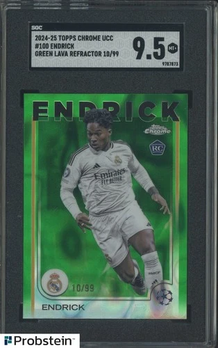 Endrick 2024 Topps Chrome Verde Lava /99