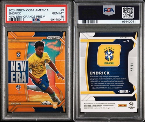 Endrick 2024 Panini Copa America Orange Prizm /25
