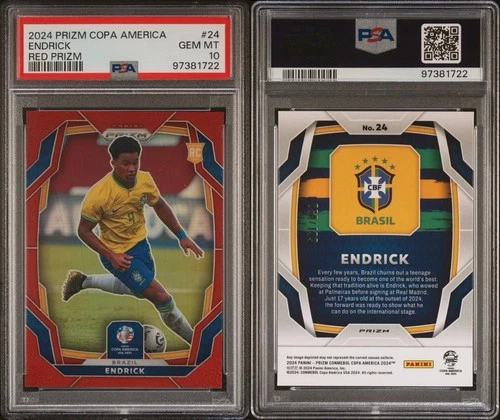 Endrick 2024 Panini Copa America Prizm Red Prizm /199