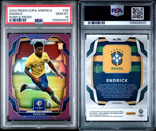 Endrick 2024 Panini Copa America Purple Prizm /49