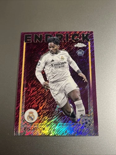Endrick 2024 Topps Cromo UEFA Champions Club Púrpura Brillo