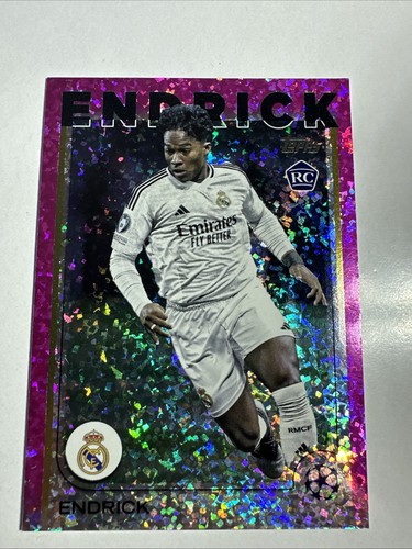 Endrick 2024 Topps Cromo UEFA Club Competiciones Brillo Magenta