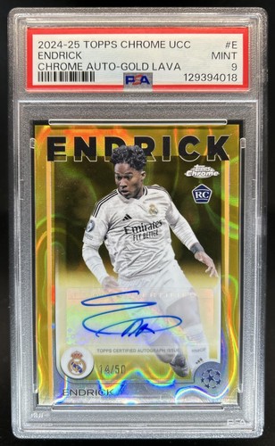 Endrick 2024 Topps Cromo UEFA Oro Lava Refractor /50