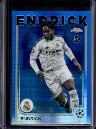 Endrick 2024 Topps Cromo UEFA Prisma Azul Refractor /150