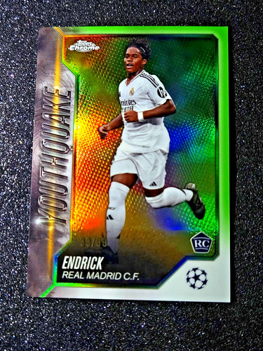 Endrick 2024 Topps Cromo UEFA Verde Refractor /99