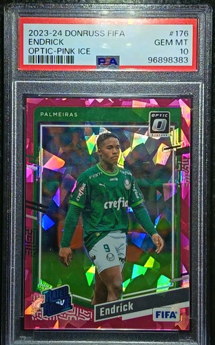 Endrick 2024 Panini Donruss FIFA Ottica Rosa Ghiaccio /25