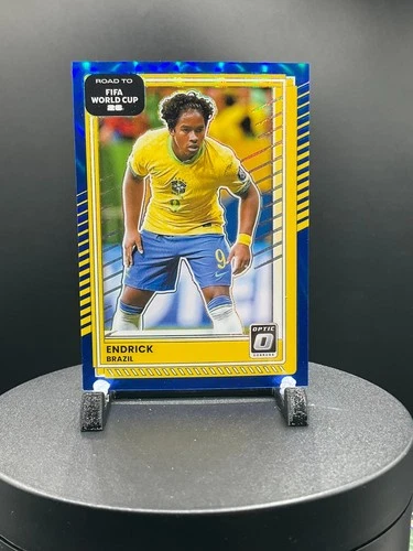 Endrick 2026 Panini Donruss FIFA World Cup Optic Blue Prizm 21/75