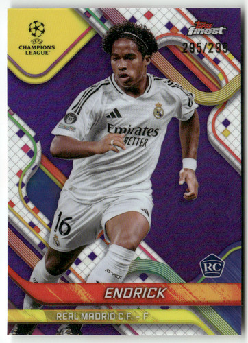 Endrick 2025 Topps Finest Champions League Purple /299
