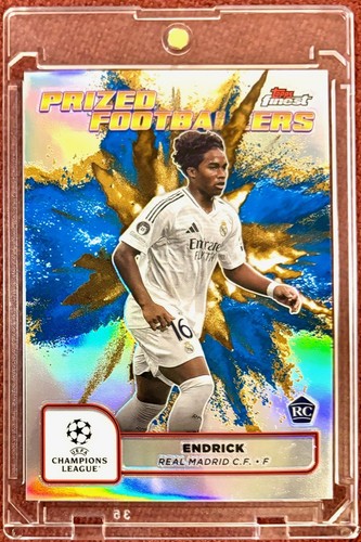 Endrick 2024 Topps Finest UEFA Gold Blue