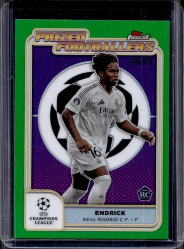 Endrick 2024 Topps Finest UEFA Green Refractor /99