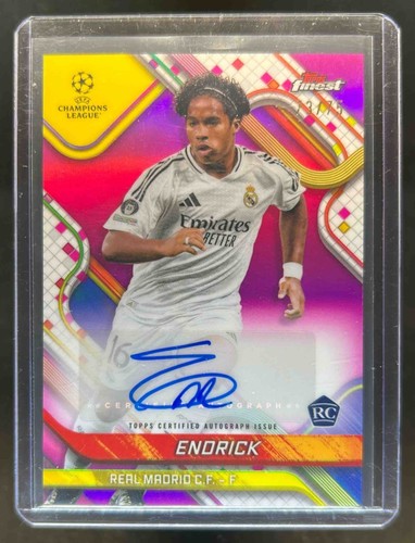 Endrick 2024 Panini Finest UEFA Magenta Refractor /75