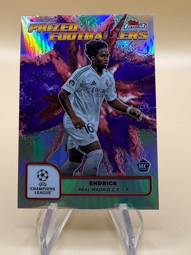 Endrick 2024 Topps Finest UEFA Red Purple