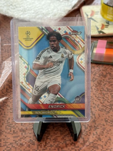 Endrick 2024 Topps Finest UEFA Sky Blue Refractor /275