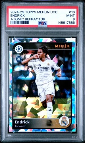 Endrick 2024 Topps Merlin Chrome UEFA Atomic Refractor