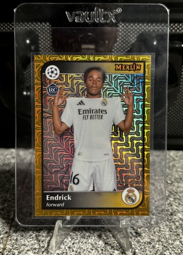 Endrick 2024 Panini Merlin UEFA Club Comp Gold Mojo /50