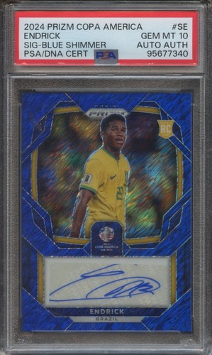 Endrick 2024 Panini Prizm Copa America Blue Shimmer