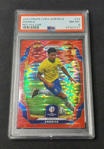 Endrick 2024 Panini Prizm Copa America Red Pulsar /125