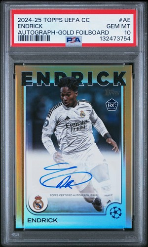 Endrick 2024 Topps UEFA Club Competitions Gold Foilboard /50