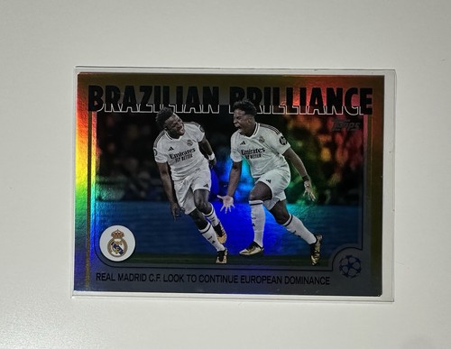 Endrick 2024 Topps UEFA Club Competitions Orange Foilboard /50