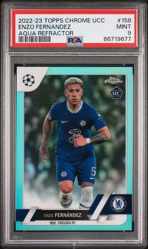 Enzo Fernandez 2022 Topps Chrome Aqua /199