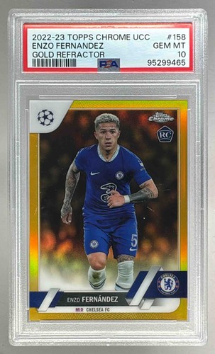 Enzo Fernandez 2022 Topps Chrome Gold Refractor /50