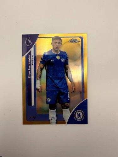 Enzo Fernandez 2026 Topps Chrome Premier League Gold Refractor /50