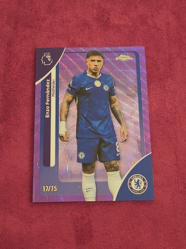 Enzo Fernandez 2026 Topps Chrome Premier League Purple Refractor /75