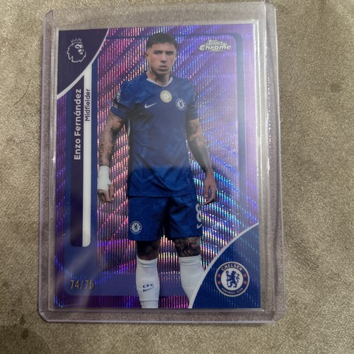 Enzo Fernandez 2025 Topps Chrome Purple Wave /75
