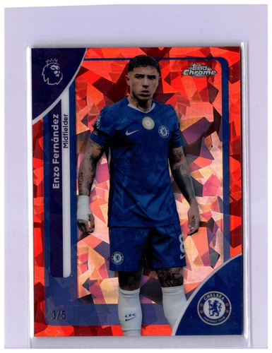 Enzo Fernandez 2025 Topps Chrome Zaffiro /5