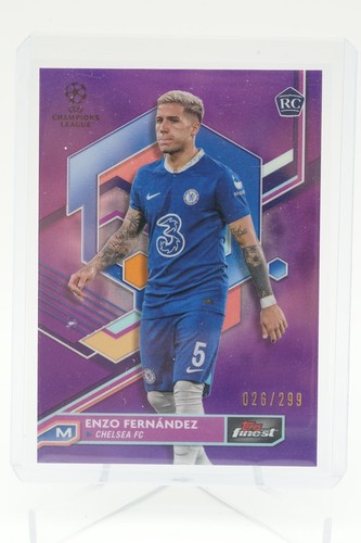 Enzo Fernandez 2022 Topps Finest Violet Refractor /299