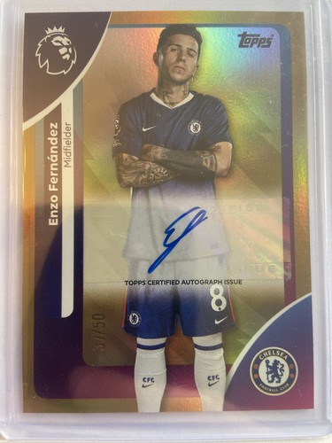Enzo Fernandez 2026 Topps Premier League Gold Rainbow Refractor /50