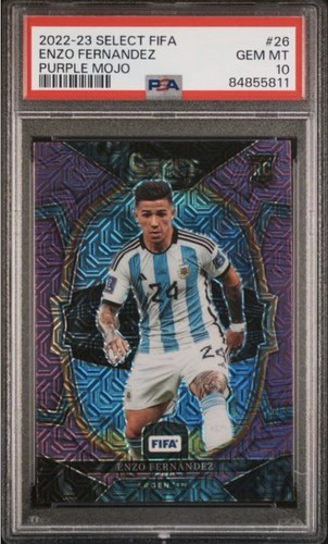 Enzo Fernandez 2022 Panini Select Purple Mojo Prizm