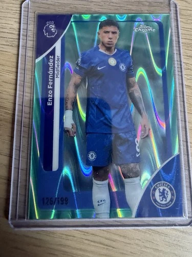Enzo Fernández 2026 Topps Chrome Aqua Wave /199