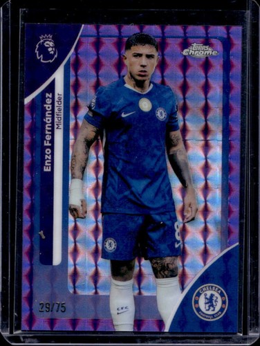 Enzo Fernández 2026 Topps Cromo Premier League Purple Geometric Refractor /75